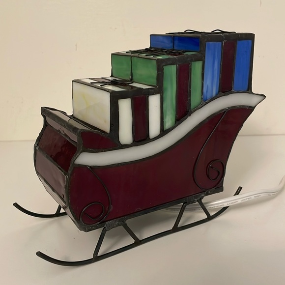 Stain glass/Metal Sleigh - Picture 1 of 13